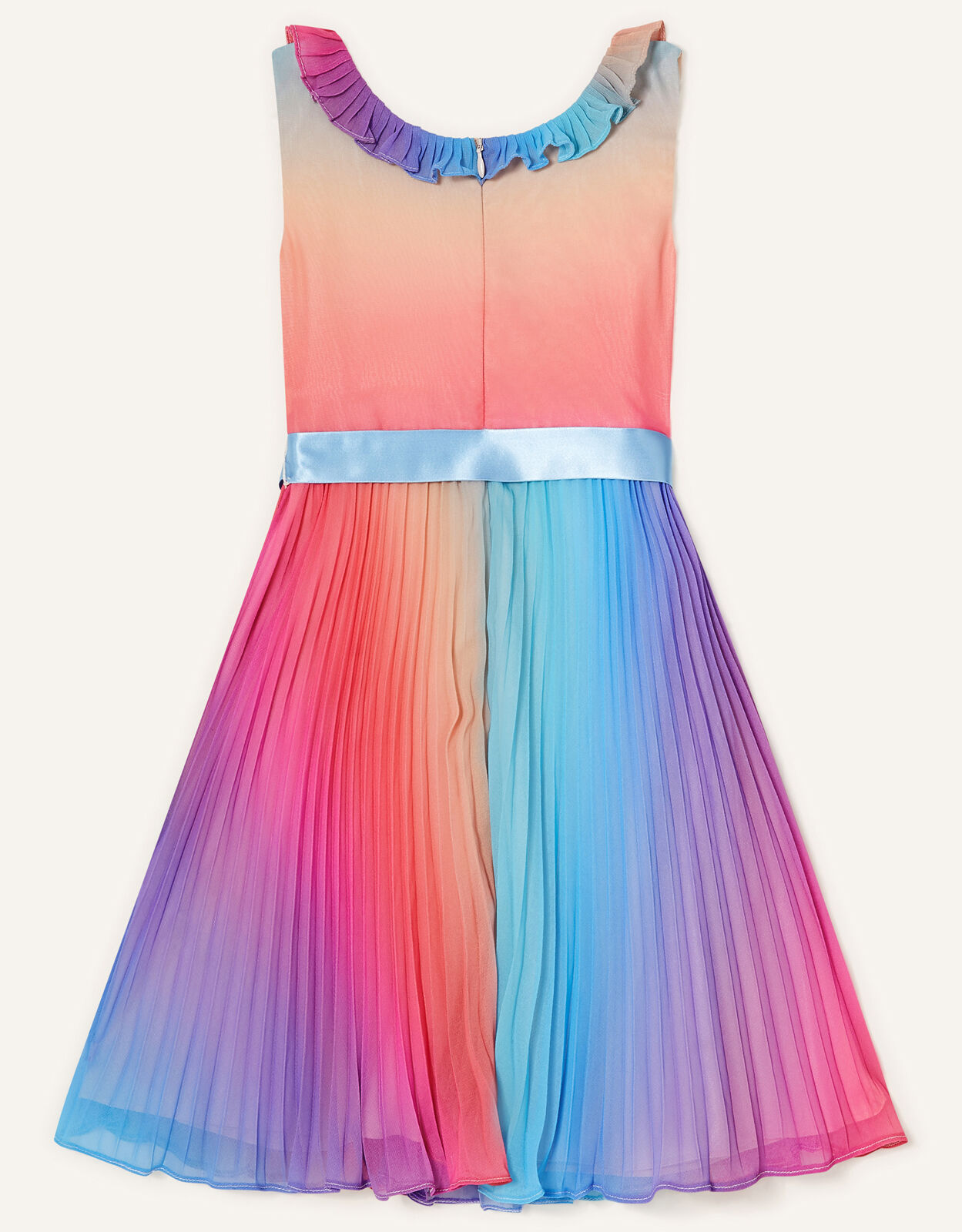 Rainbow Ombre Pleated Dress Multi ...